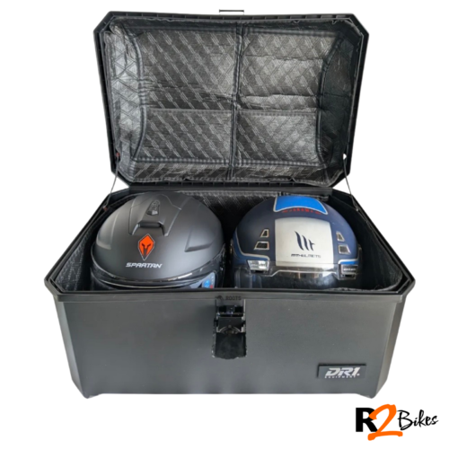 Maletero DR1 de 65 litros con espaldar 2 cascos