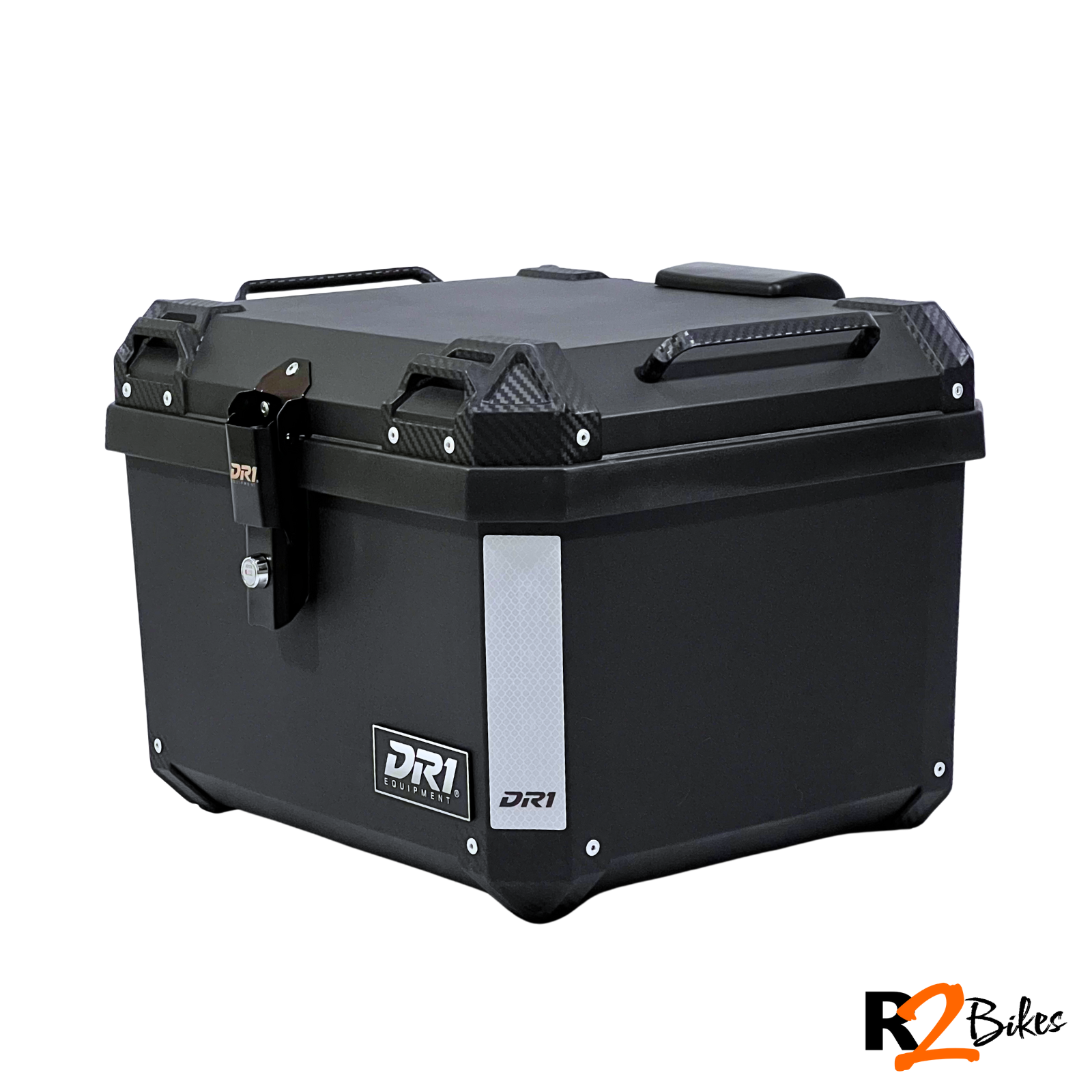 R2 Bikes - Maletero Cuadrado Dr1 57 Lt Black Color Negro