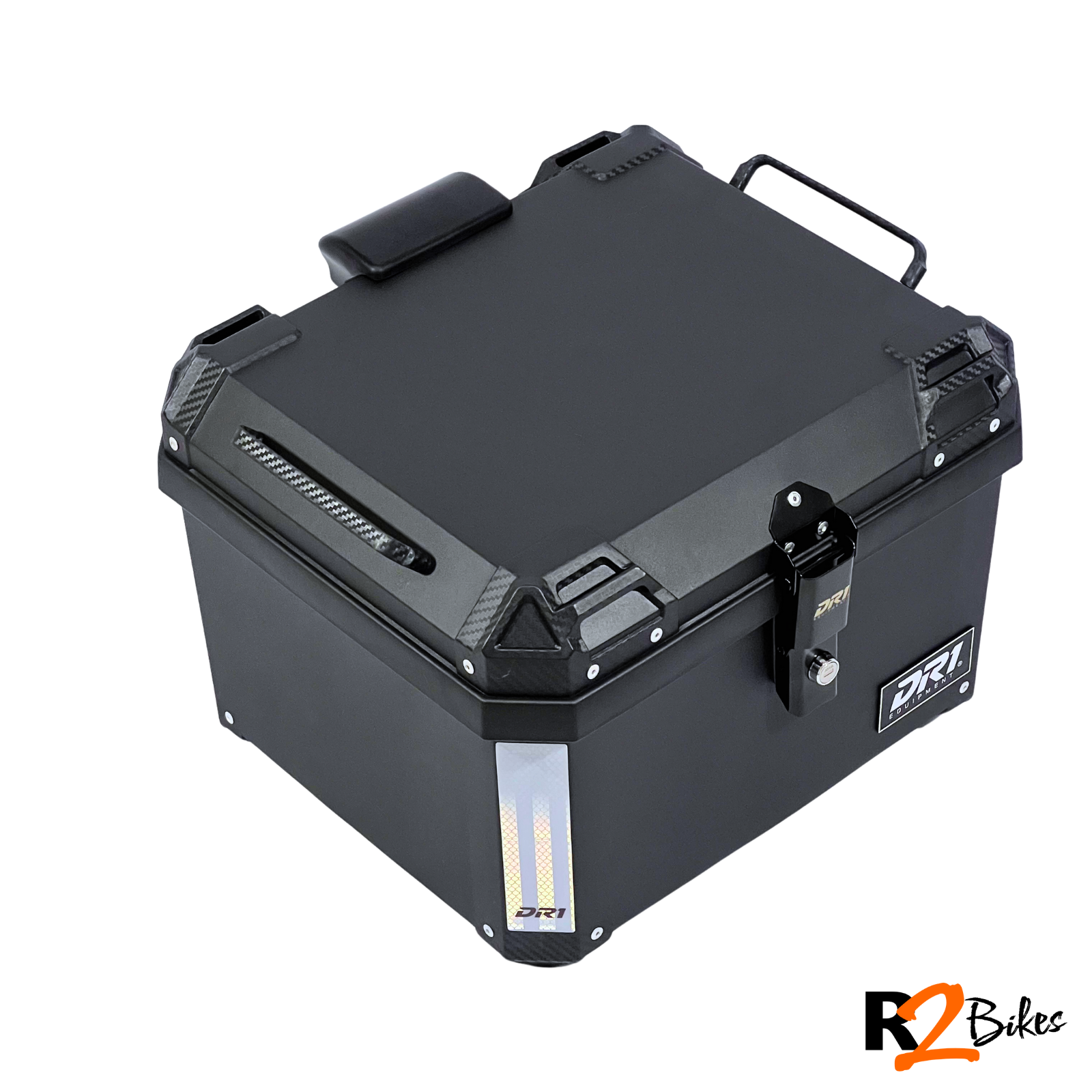 R2 Bikes - Maletero Cuadrado Dr1 57 Lt Black Color Negro