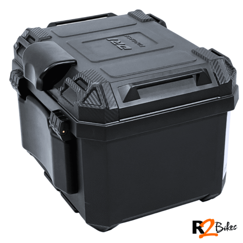R2 Bikes | Maletero DR1 para moto 45L negro rígido con cerradura y base universal Top Case DR1 para moto R2 Bikes | Maletero DR1 para moto 45L negro rígido con cerradura y base universal Top Case DR1 para moto